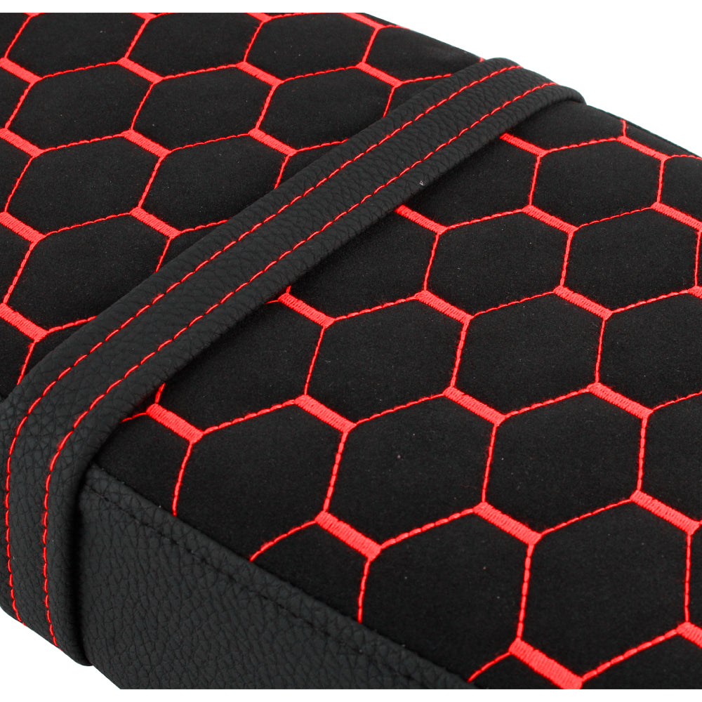 OSTMORAD Hexagonal Honeycomb Seat Red Stitching for Simson S50 S51 S70 S80 Enduro