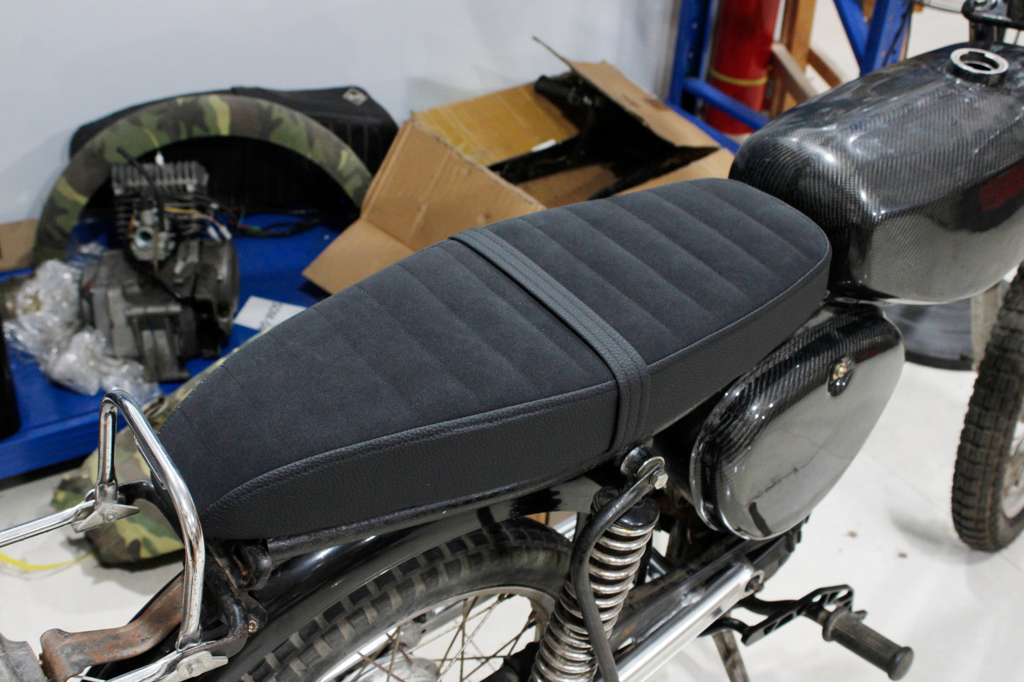 OSTMORAD Alcantara Look Horizontal Stitch Seat for Simson S50 S51 S70 S80