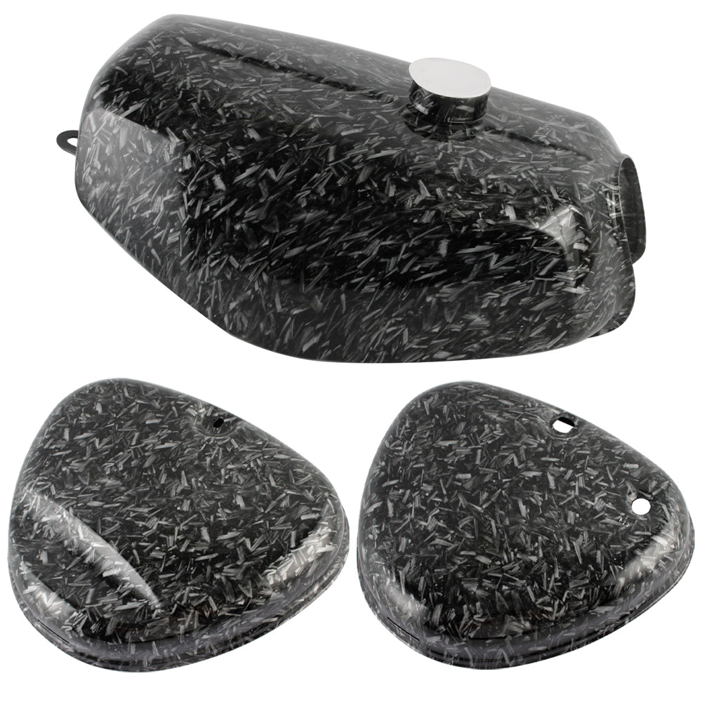 OSTMORAD Forged Carbon Edition Tank & Side Cover Set 3-Piece Metal Kit for Simson S51 S70