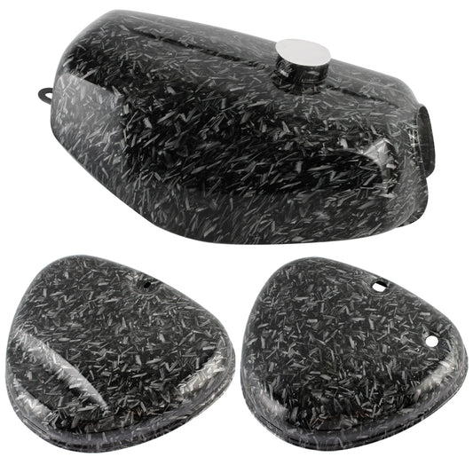 OSTMORAD Forged Carbon Edition Tank & Side Cover Set 3-Piece Metal Kit for Simson S51 S70