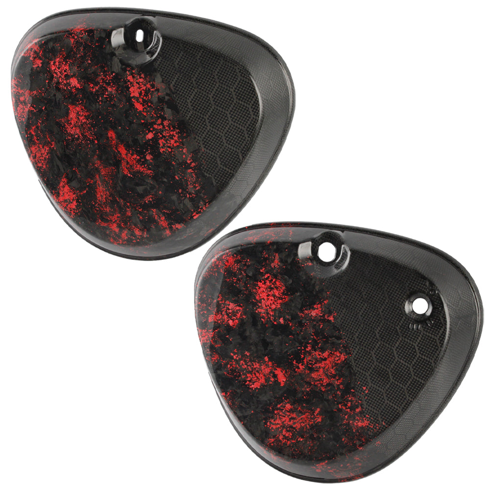 OSTMORAD Premium Metal Fuel Tank and Genuine Carbon Fiber Side Covers 3 Piece Kit for Simson S50 S51 S70