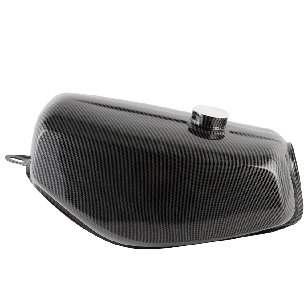 OSTMORAD Premium Metal Fuel Tank and Genuine Carbon Fiber Side Covers 3 Piece Kit for Simson S50 S51 S70