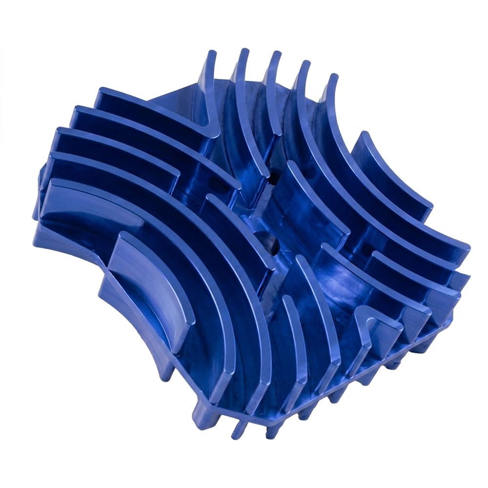 OSTMORAD CNC Aluminium Zylinderkopf 15cm mit Kühlrippen für Simson S50 S51 S70 Blau