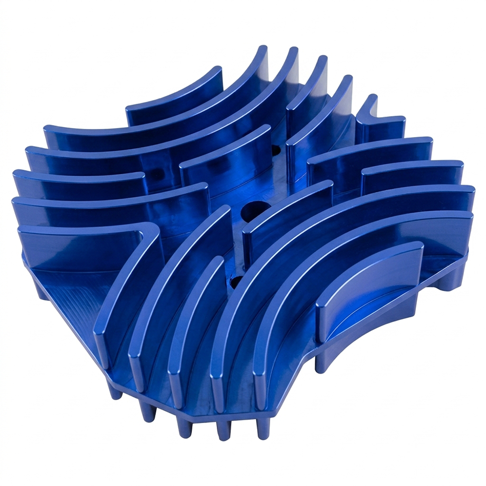 OSTMORAD CNC Aluminium Zylinderkopf 15cm mit Kühlrippen für Simson S50 S51 S70 Blau
