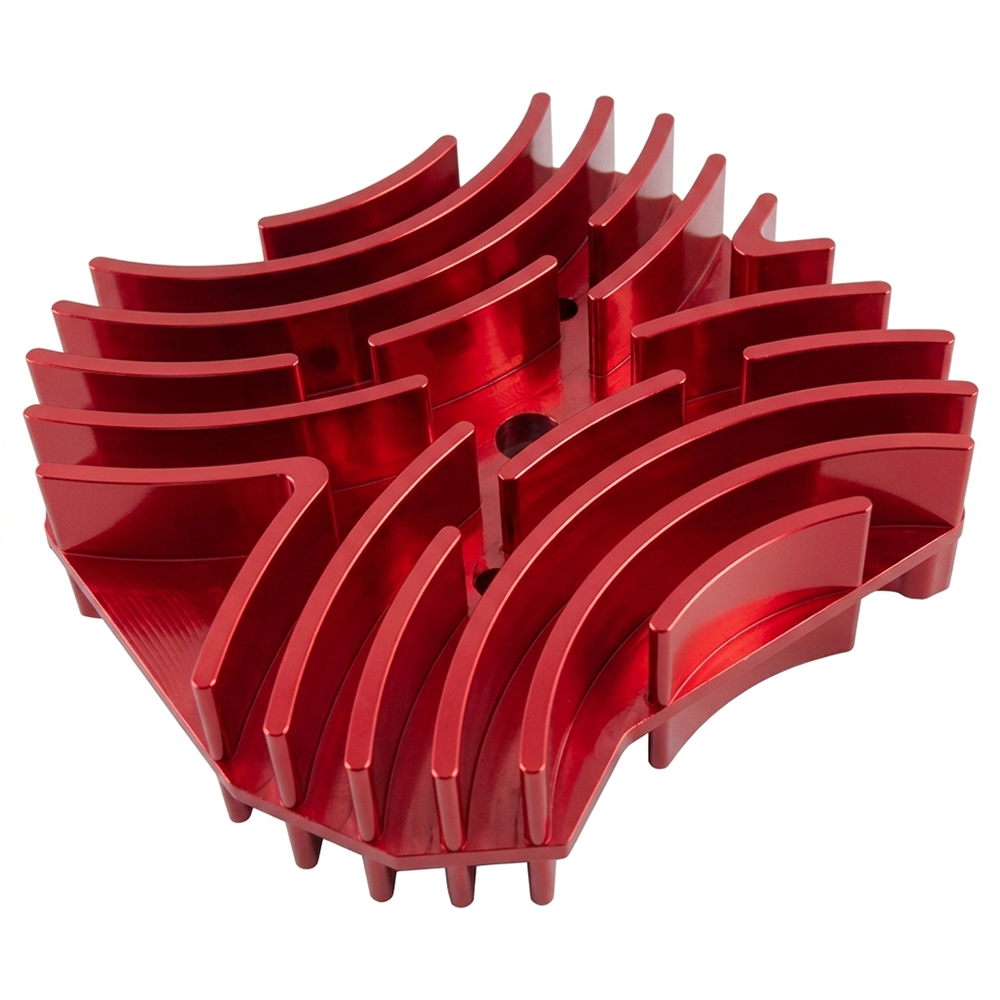 OSTMORAD CNC Aluminium Zylinderkopf 15cm mit Kühlrippen für Simson S50 S51 S70 Rot