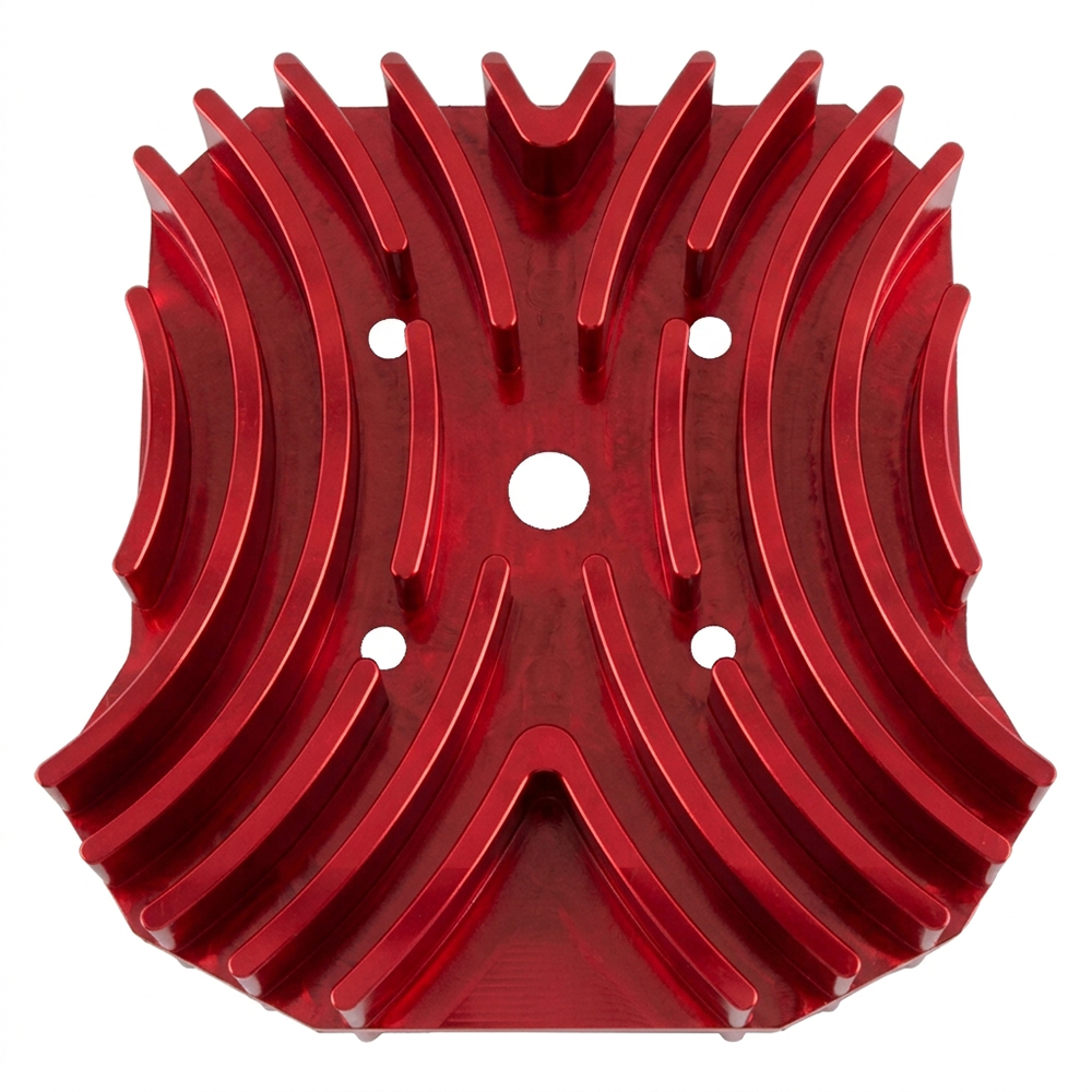 OSTMORAD CNC Aluminium Zylinderkopf 15cm mit Kühlrippen für Simson S50 S51 S70 Rot