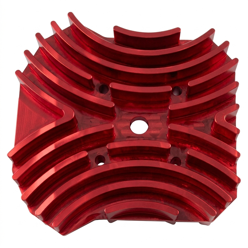 OSTMORAD CNC Aluminium Zylinderkopf 15cm mit Kühlrippen für Simson S50 S51 S70 Rot