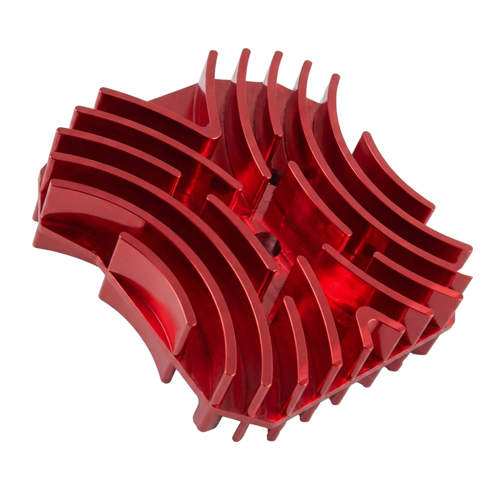 OSTMORAD CNC Aluminium Zylinderkopf 15cm mit Kühlrippen für Simson S50 S51 S70 Rot