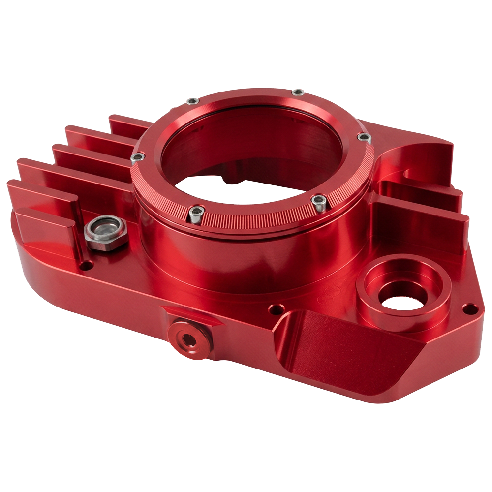 OSTMORAD CNC Aluminium Zylinderkopf 15cm mit Kühlrippen für Simson S50 S51 S70 Rot