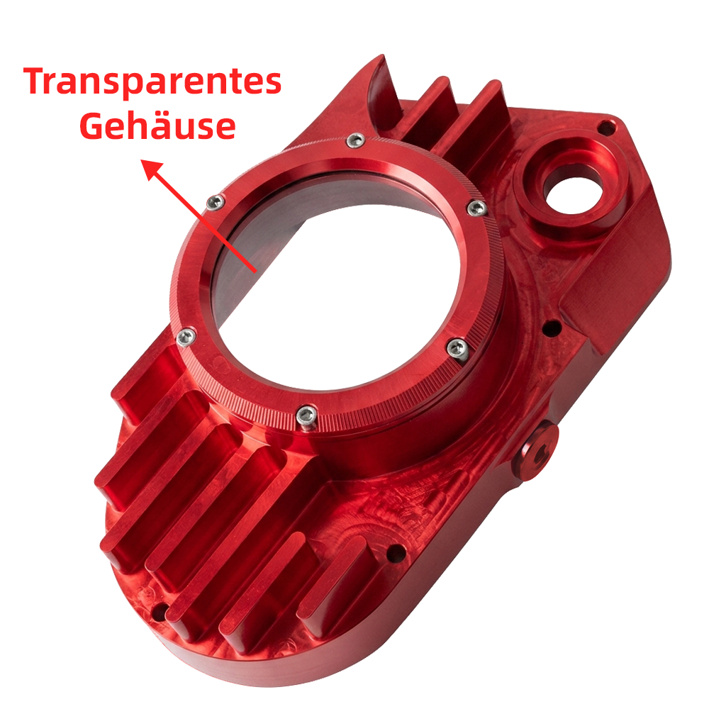 OSTMORAD CNC Aluminium Zylinderkopf 15cm mit Kühlrippen für Simson S50 S51 S70 Rot