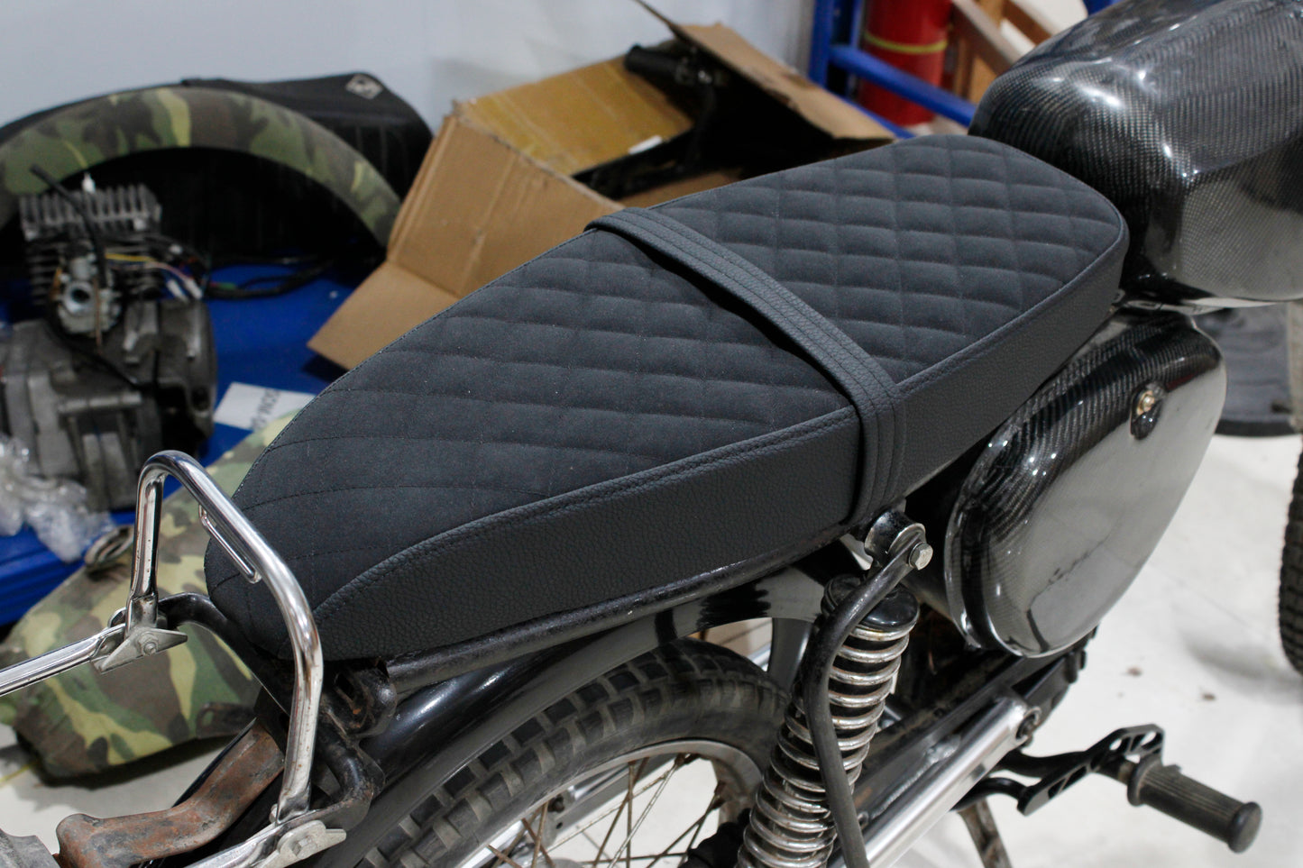 OSTMORAD Alcantara Look Diamond Seat for Simson S50 S51 S70 S80
