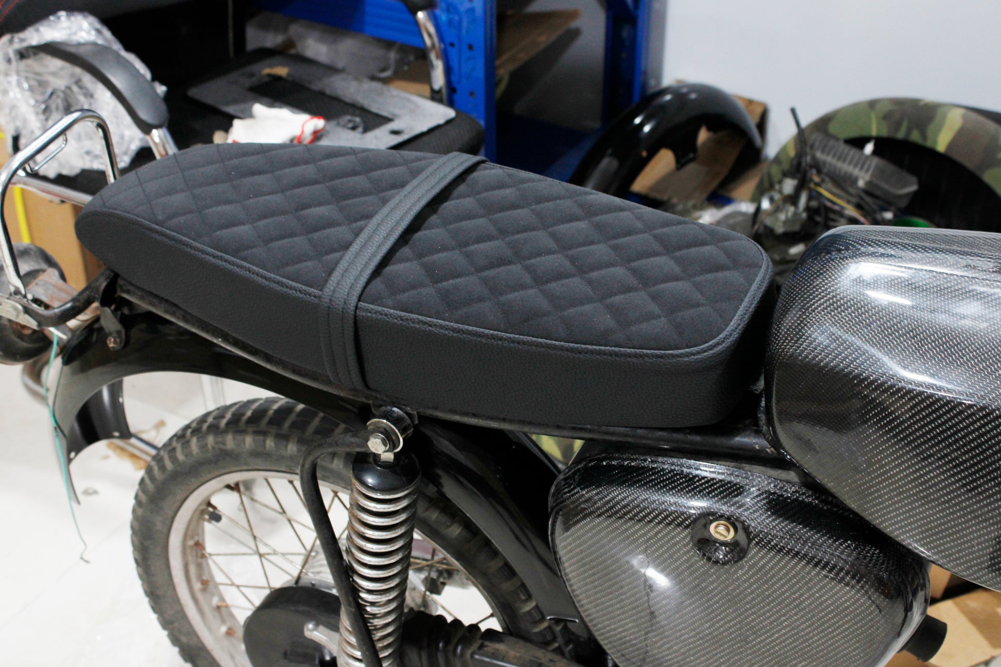 OSTMORAD Alcantara Look Diamond Seat for Simson S50 S51 S70 S80
