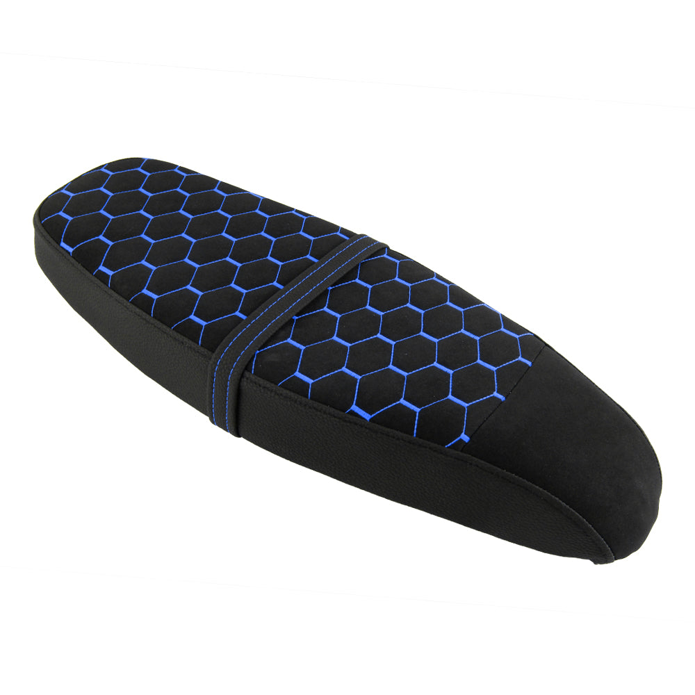 OSTMORAD Hexagonal Honeycomb Seat Blue Stitching for Simson S50 S51 S70 S80 Enduro