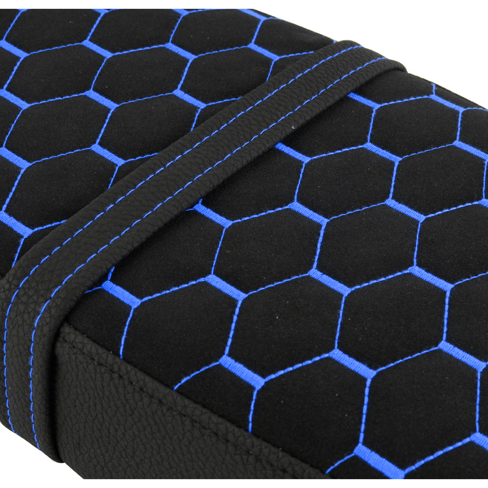 OSTMORAD Hexagonal Honeycomb Seat Blue Stitching for Simson S50 S51 S70 S80 Enduro