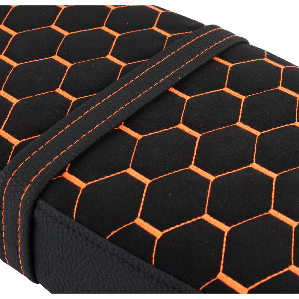 OSTMORAD Hexagonal Honeycomb Seat Orange Stitching for Simson S50 S51 S70 S80 Enduro