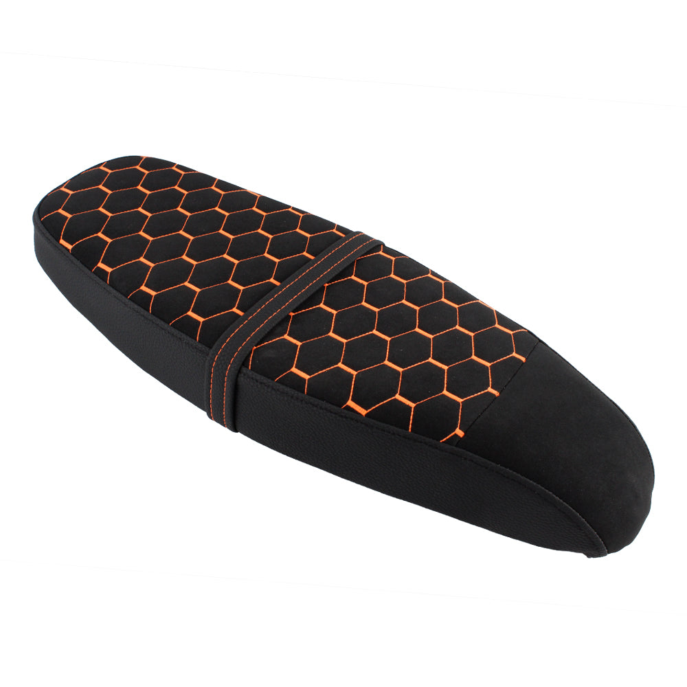 OSTMORAD Hexagonal Honeycomb Seat Orange Stitching for Simson S50 S51 S70 S80 Enduro