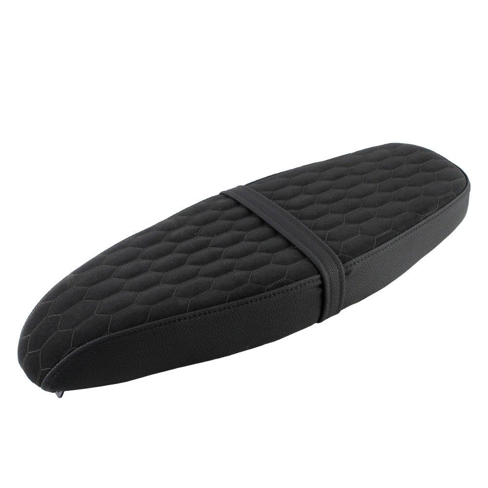 OSTMORAD Hexagonal Honeycomb Seat with Safety Strap | Classic Colors (Black/Red/White) for Simson S50 S51 S70 S80