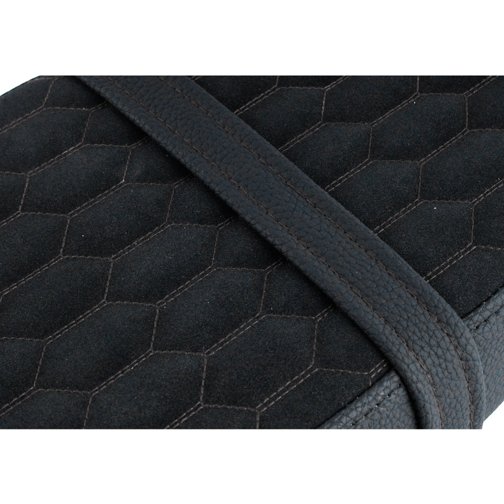 OSTMORAD Hexagonal Honeycomb Seat with Safety Strap | Classic Colors (Black/Red/White) for Simson S50 S51 S70 S80