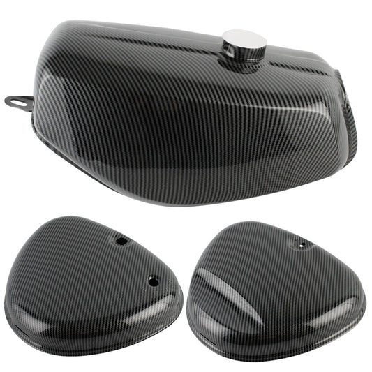 OSTMORAD Forged Carbon Enduro Tank Set 3-Piece Metal Kit for Simson S51 S70 S80